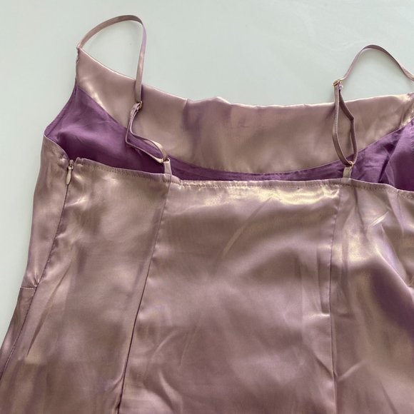 UO purple Mallory Metallic Asymmetrical Slip Dress - Picture 9 of 12